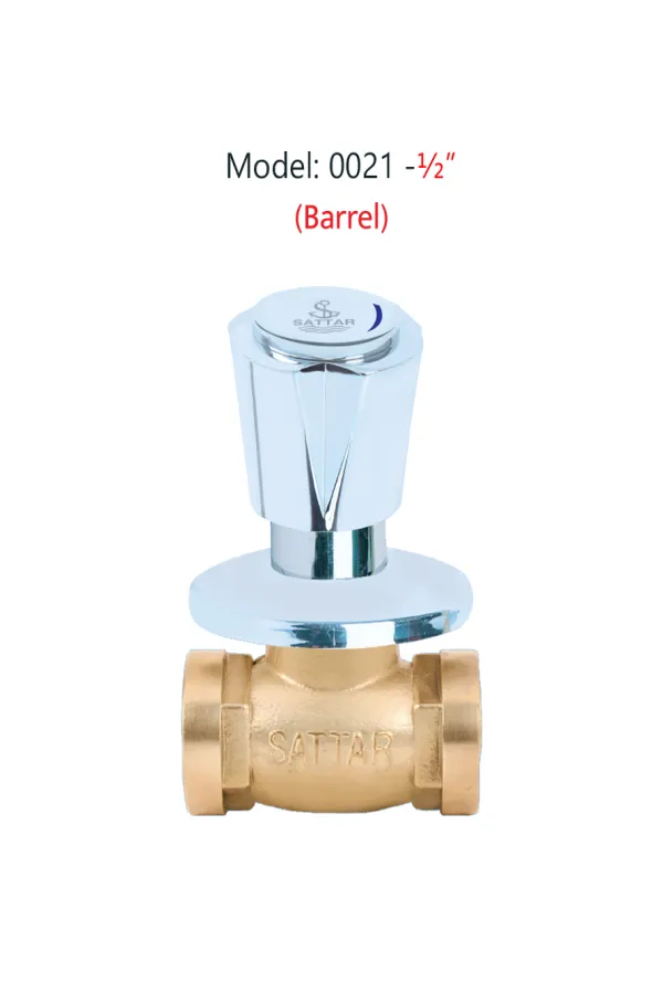 Conceal Stop Cock (Barrel) 1/2" (Coaster Series)