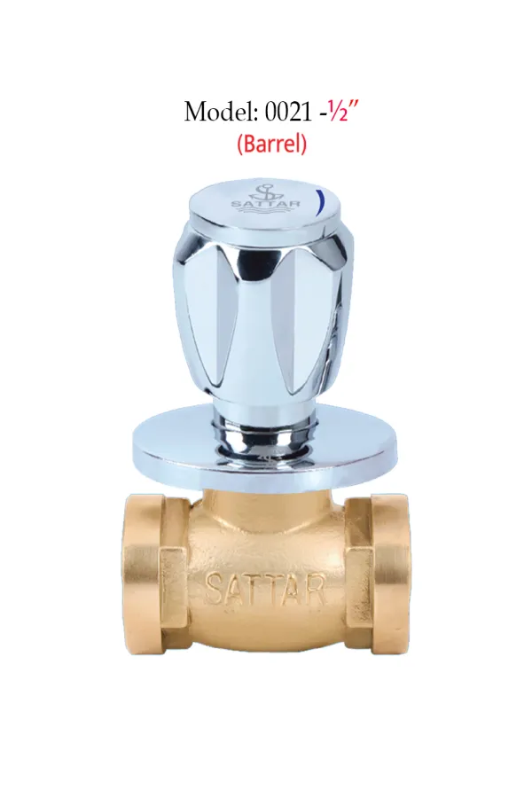 Conceal Stop Cock (Barrel) 1/2" (Deluxe Series)