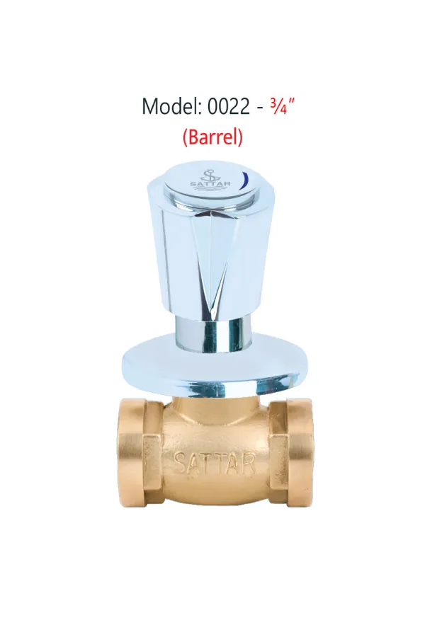 Conceal Stop Cock (Barrel) 3/4" (Coaster Series)