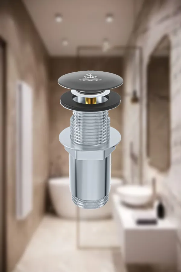 Push Basin Waste (Heavy) Gun Grey