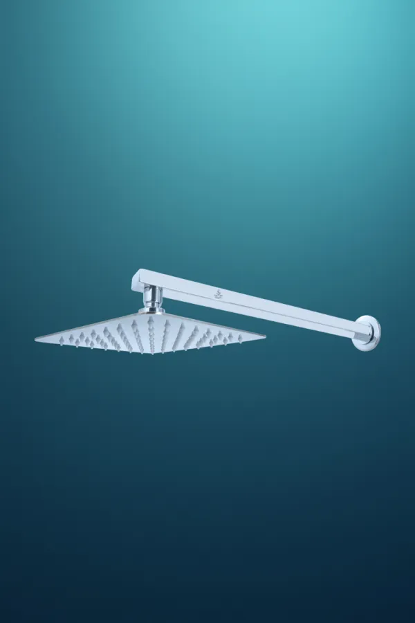 8" Square Moving Shower With Pipe - Shower Series