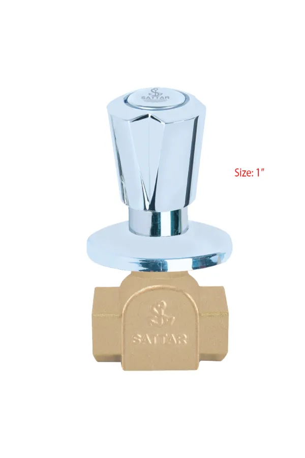 Sattar Metal Product Hover Image Conceal Stop Cock (Super) 1" (Coaster Series)