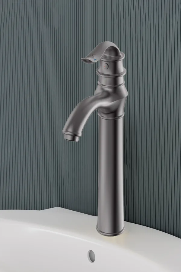 PREMIUM SINGLE LEVER Basin Mixer (GunGrey) - 12”