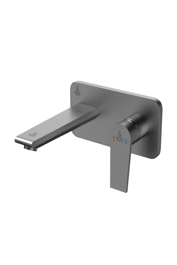 Sattar Metal Product Hover Image Wall Mounted Single Lever Basin Mixer (Gun Grey)