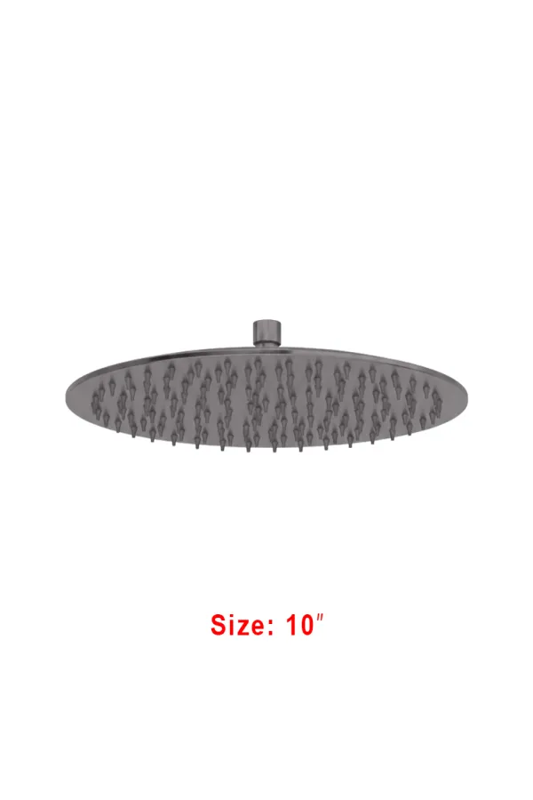 Round Moving Shower 10" (Gun Grey)