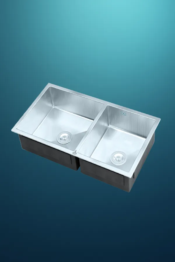 Sattar Metal Product First Image Double-Bowl Top-Mount Kitchen Sink (32″ × 18″)
