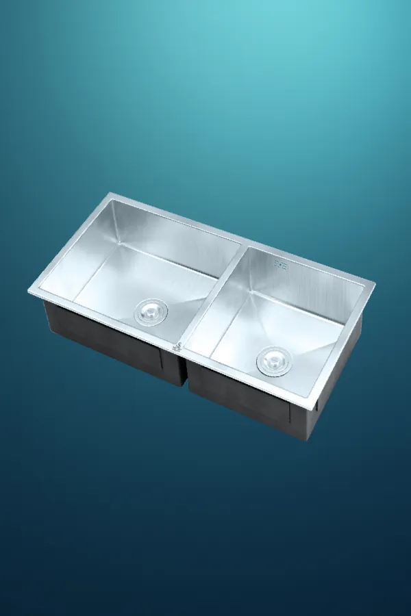 Sattar Metal Product First Image Double-Bowl Top-Mount Kitchen Sink (36″ × 18″)