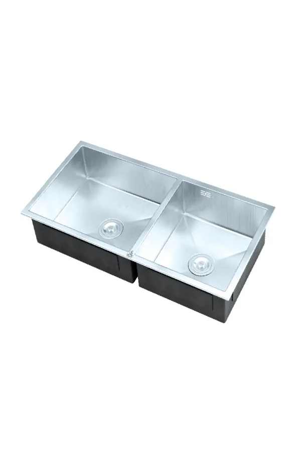 Sattar Metal Product Hover Image Double-Bowl Top-Mount Kitchen Sink (36″ × 18″)