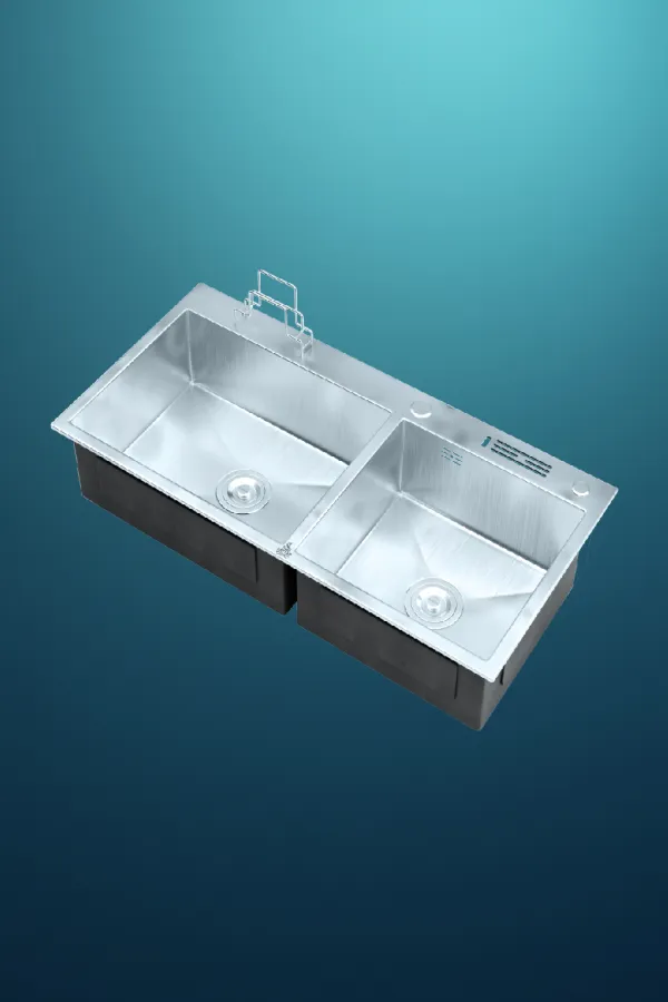 Sattar Metal Product First Image Double-Bowl Top-Mount Kitchen Sink (36″ × 18″)