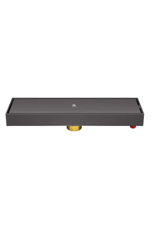 Pop-Up Floor Drain – Gun Grey (3.2" × 12")