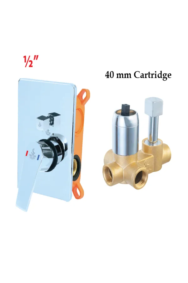 Elite Turn Diverter Conceal Shower Mixer (Square Body)- Shower Mixer