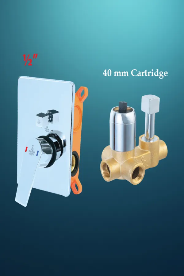 Elite Turn Diverter Conceal Shower Mixer (Square Body)- Shower Mixer