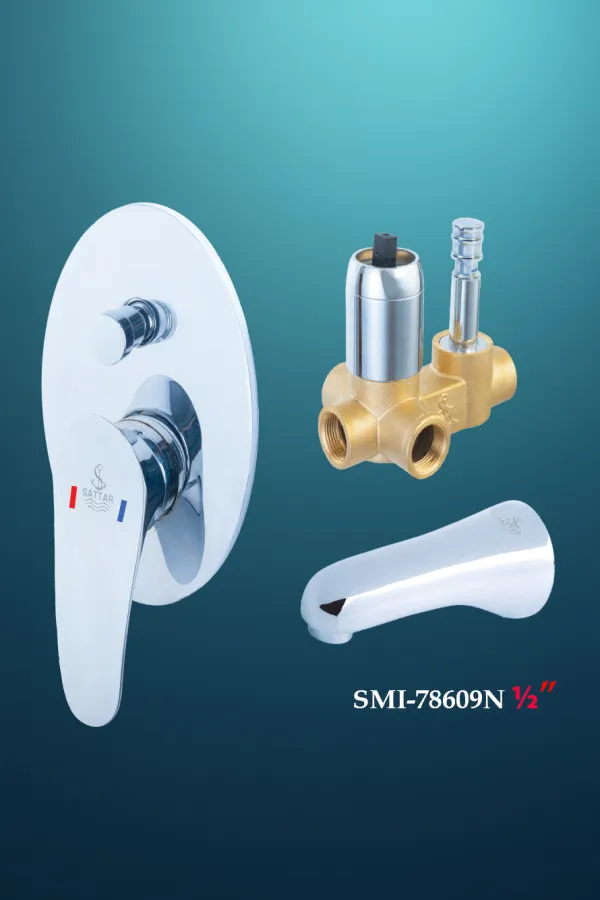 Single Lever Conceal Shower Mixer with Spout 1/2" - Shower Mixer