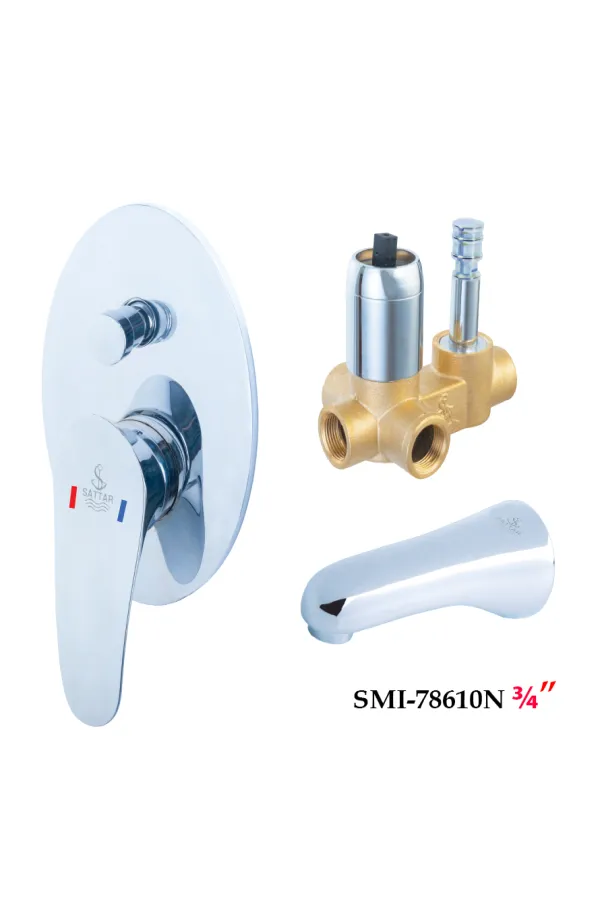 Single Lever Conceal Shower Mixer with Spout 3/4" - Shower Mixer