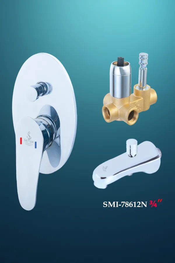 Single Lever Conceal Shower Mixer with Spout 3/4" - Shower Mixer