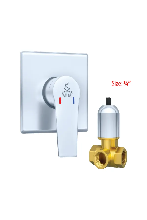 Sattar Metal Product Hover Image Single Lever Conceal Shower Mixer (3 Line) 3/4" - Shower Mixer