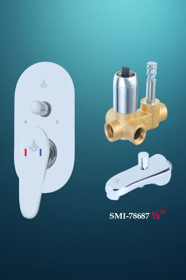 Single Lever Conceal Shower Mixer with Spout 1/2" - Shower Mixer