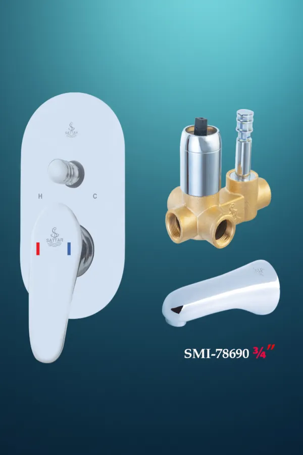 Single Lever Conceal Shower Mixer with Spout 3/4" - Shower Mixer